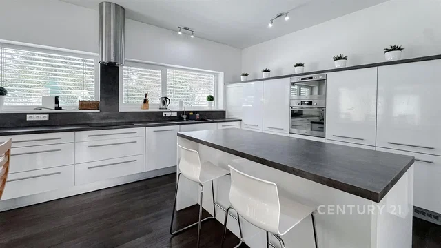 Kitchen; kitchen appliances, natural light, modern style