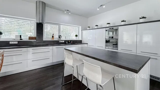 Kuchyňa; kuchynské spotrebiče, prirodzené svetlo, moderný štýl