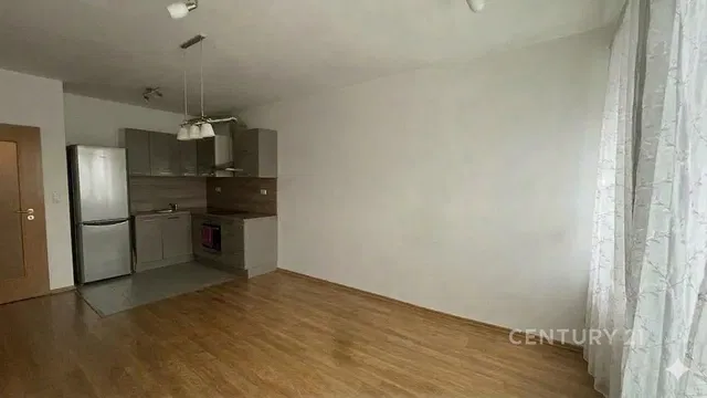 Kitchen; kitchen appliances, wood floor, natural light
