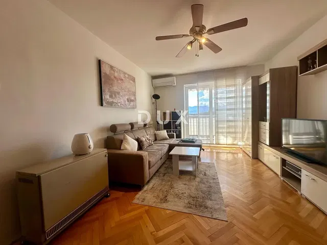 Living room; view, wood floor, natural light, modern style