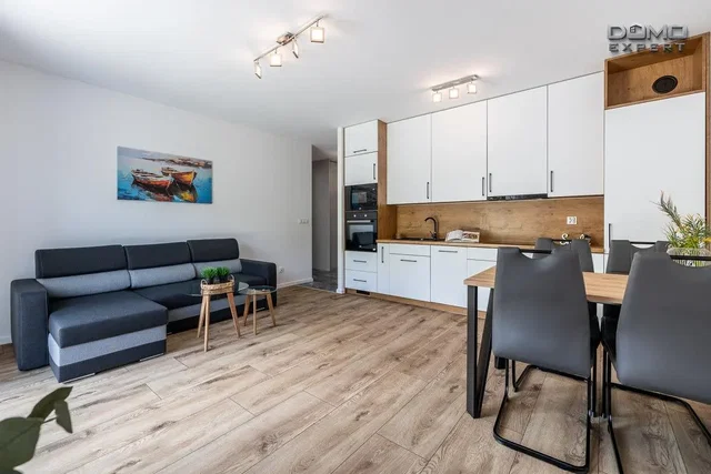 Wohnzimmer; küchengeräte, moderner stil, holzboden, tageslicht