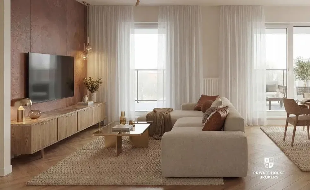 Salon; lumière naturelle, style moderne