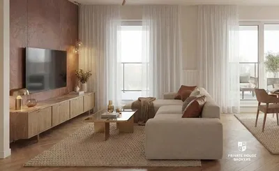 Salon; lumière naturelle, style moderne