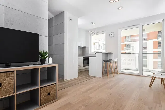 Dnevna soba; pogled, drveni pod, prirodno svjetlo, moderni stil