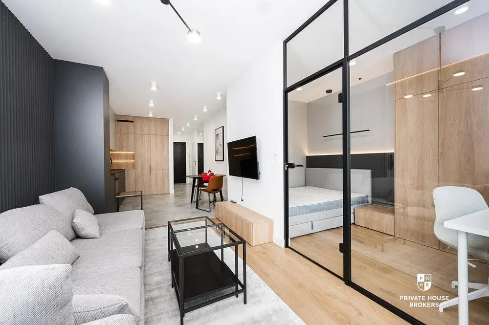 Dnevna soba; moderni stil, prirodno svjetlo, drveni pod