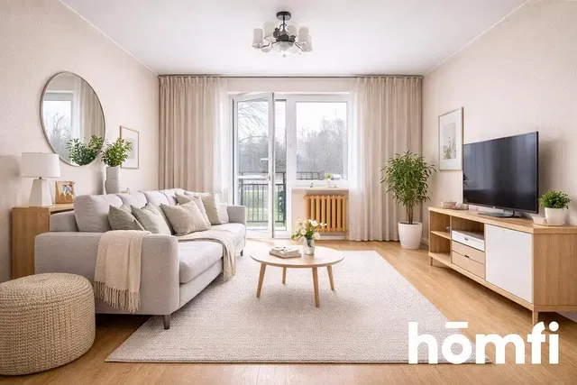Woonkamer; uitzicht, houten vloer, natuurlijk licht, moderne stijl