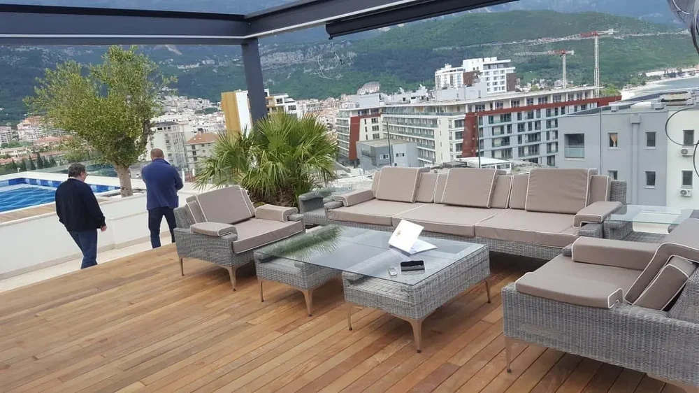 Terasa; pogled, drveni pod