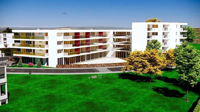 Casa y alrededores; vista