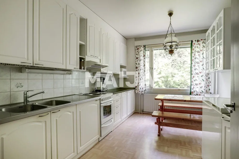 Кухиња; кухињски апарати, природно светло, модерни стил