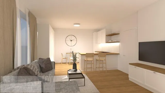 Wohnzimmer; tageslicht, holzboden, moderner stil