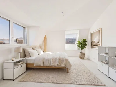 Camera da letto; luce naturale, stile moderno