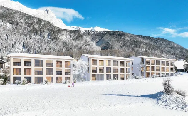 House and surroundings; view