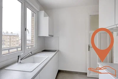 Küche; blick, küchengeräte, tageslicht