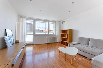 Wohnzimmer; blick, holzboden, tageslicht, moderner stil