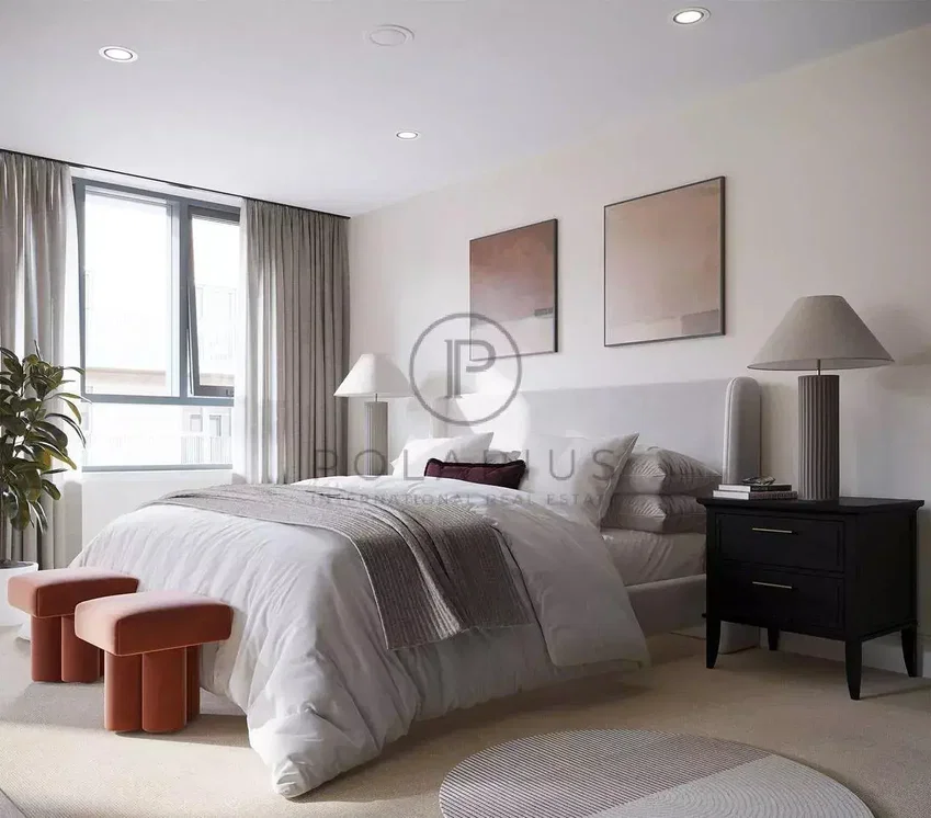 Chambre; lumière naturelle, style moderne