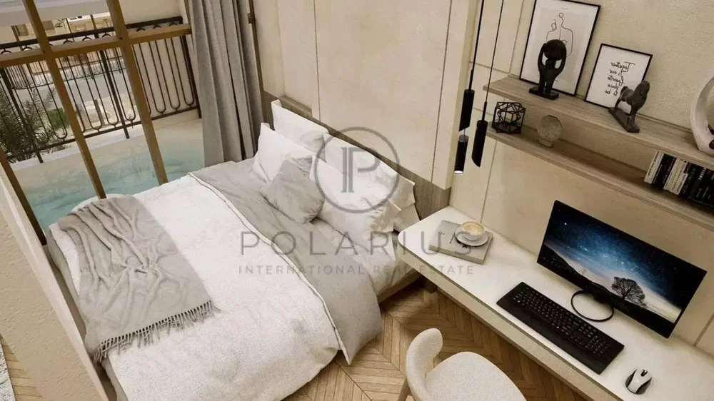 Ložnice; moderní styl, dřevěná podlaha, přirozené světlo