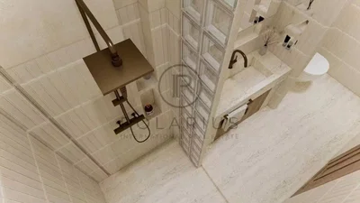 Koupelna; dlažba, po rekonstrukci, přirozené světlo