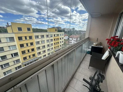 Balkon; blick, fliesenboden