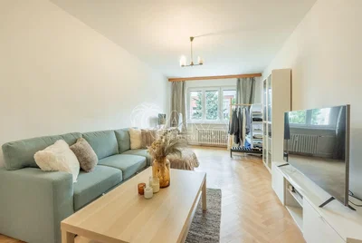Living room; wood floor, natural light, modern style