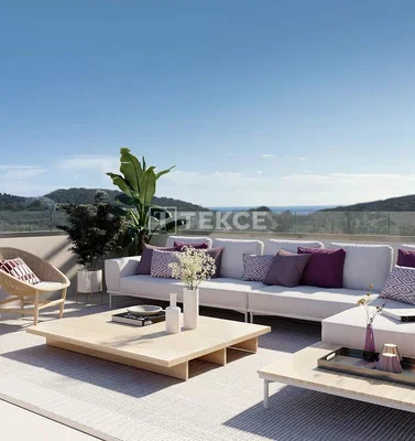Teras; manzara, doğal ışık, modern stil