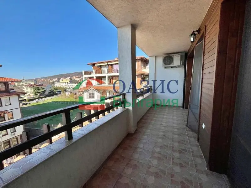 Balcony; view, tile floor