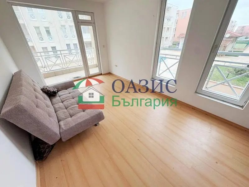 Living room; wood floor, natural light, view