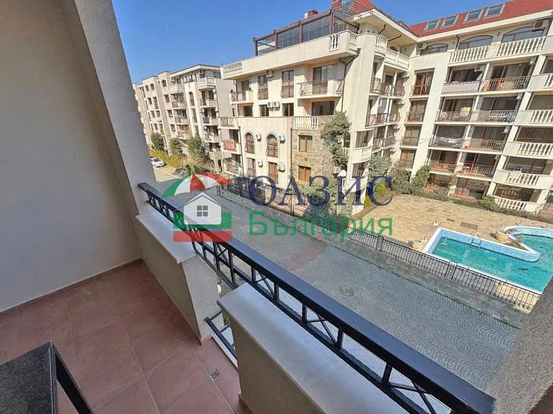 Balcony; view, tile floor, natural light