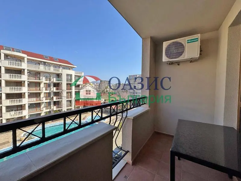 Balcony; view, tile floor