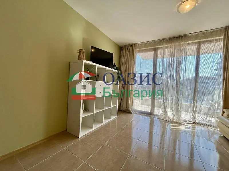 Living room; tile floor, natural light, view