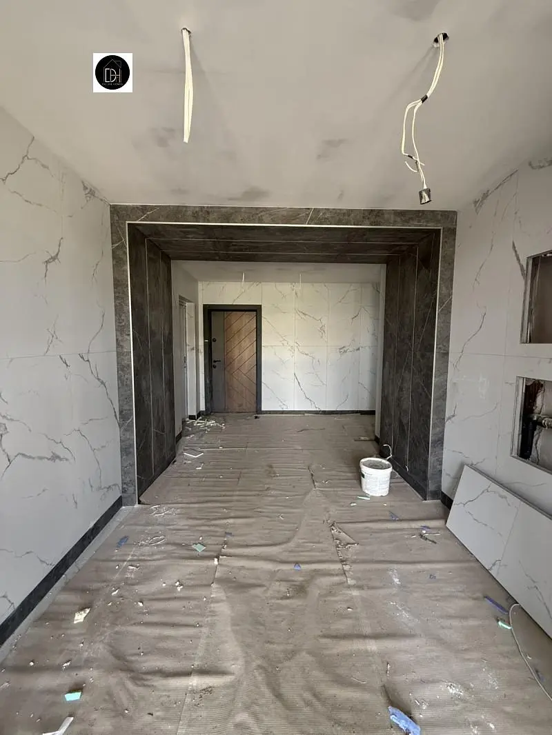Toilet; needs renovation, tile floor