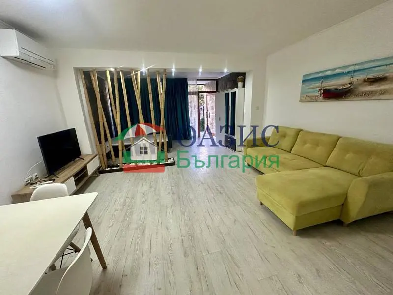 Living room; tile floor, natural light, modern style