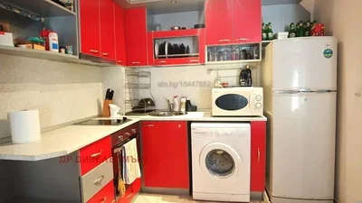 Kitchen; kitchen appliances, natural light