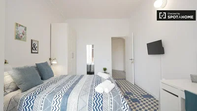 Schlafzimmer; tageslicht, fliesenboden