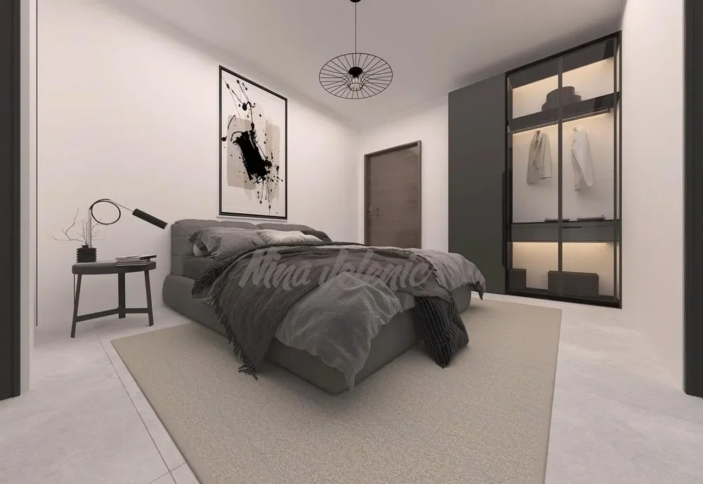 Schlafzimmer; fliesenboden, tageslicht