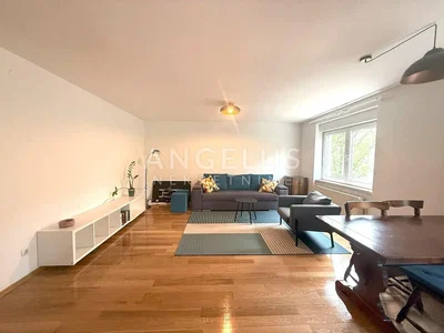 Living room; wood floor, natural light