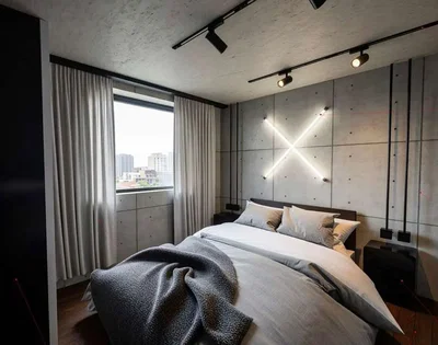 Chambre; lumière naturelle, style moderne