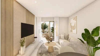 Oturma odası; doğal ışık, modern stil, ahşap kirişler