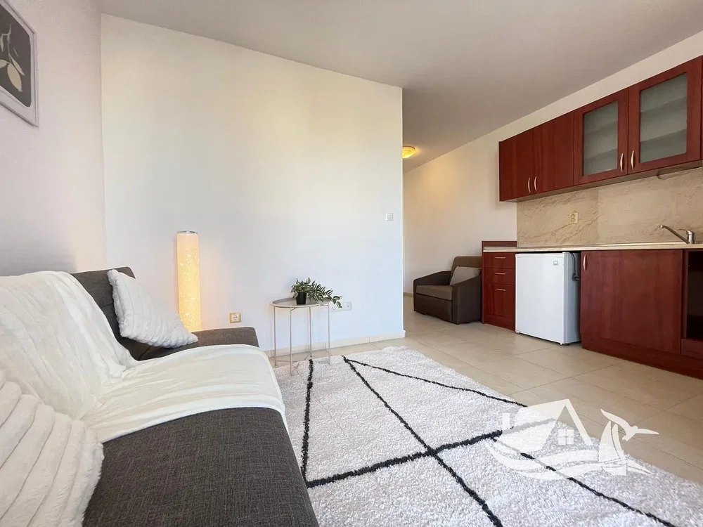 Living room; tile floor, natural light, modern style
