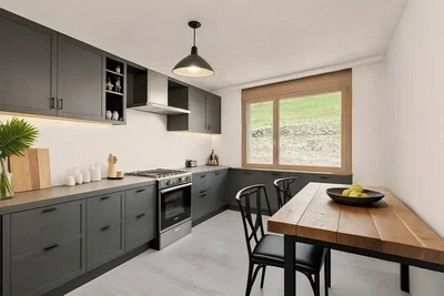 Küche; küchengeräte, tageslicht, moderner stil, renoviert