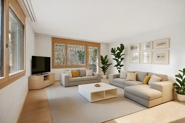 Living room; natural light, modern style, wood floor