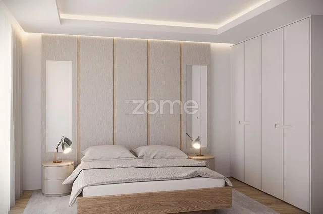 Slaapkamer; houten vloer, natuurlijk licht, moderne stijl, gerenoveerd
