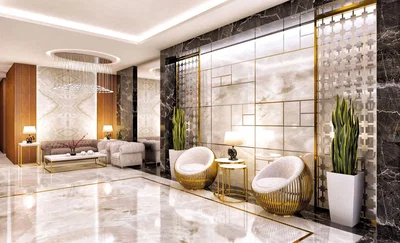 Oturma odası; doğal ışık, fayans zemin, modern stil, ahşap kirişler