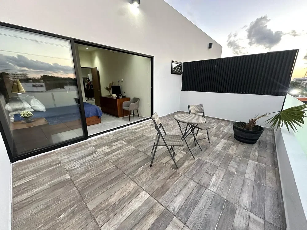 Terrasse; fliesenboden, tageslicht, blick