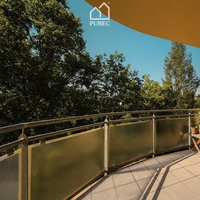 Balcony; tile floor, view