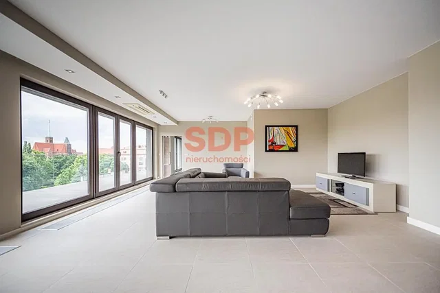 Living room; view, tile floor, natural light, modern style