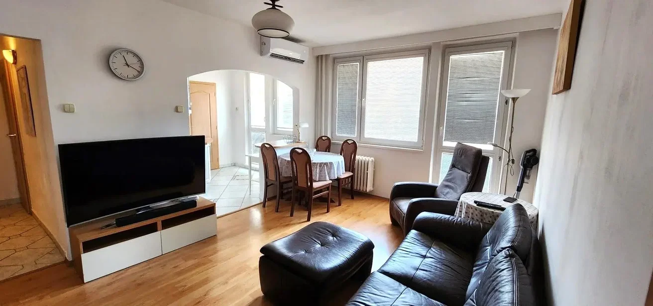 Living room; wood floor, natural light