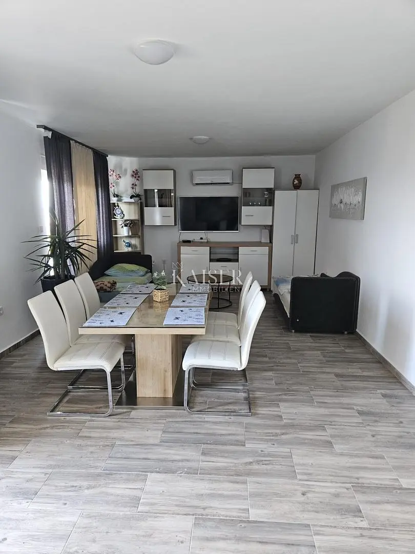 Living room; tile floor, natural light