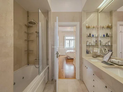 Bathroom; tile floor, renovated, natural light