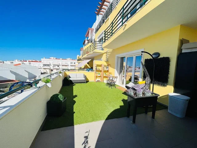 Balcony; view, natural light, tile floor