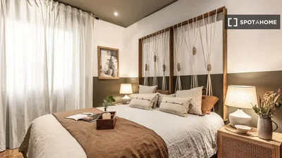 Chambre; lumière naturelle, style moderne